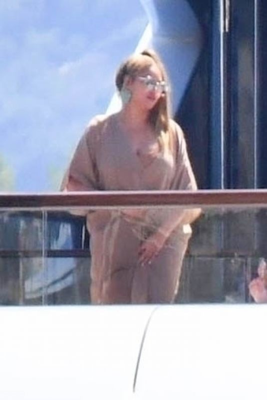 BEYONCE on Vacation at a Yacht in Croatia 08/22/2022