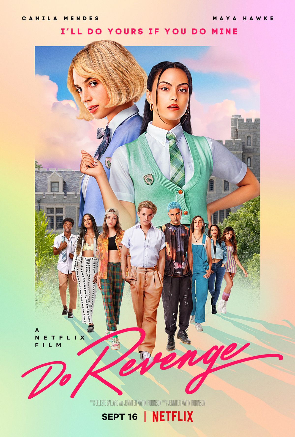 CAMILA MENDES and MAYA HAWKE – Do Revenge Poster and Trailer, August