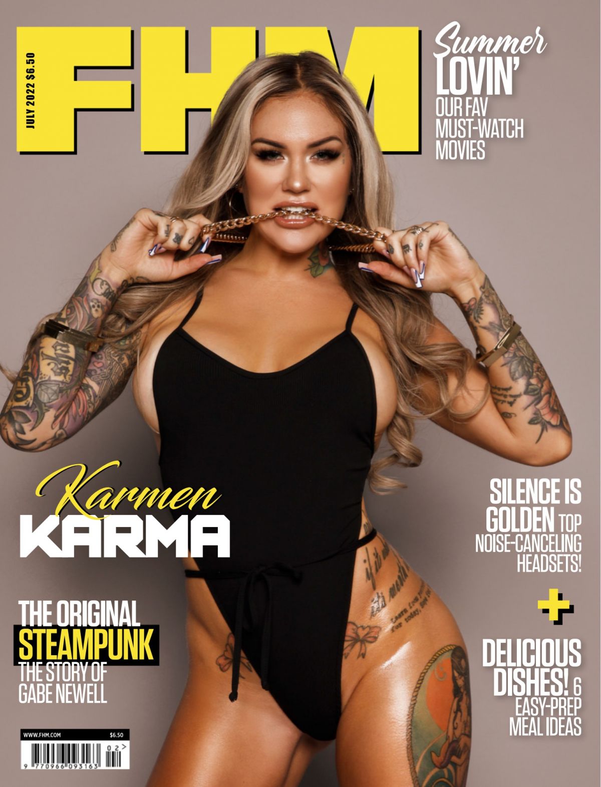 KARMEN KARMA for FHM Magazine, July 2022 HawtCelebs