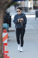 LUCY HALE Out for Morning Coffee at Blue Bottle Coffee in Studio City 10/30/2022