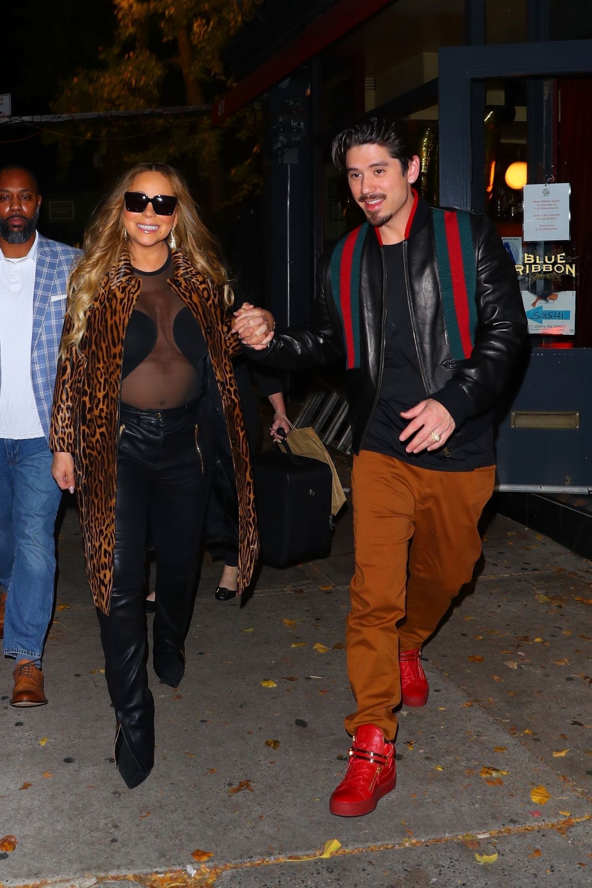 MARIAH CAREY and Bryan Tanaka Leaves Blue Ribbon Sushi in New York 11