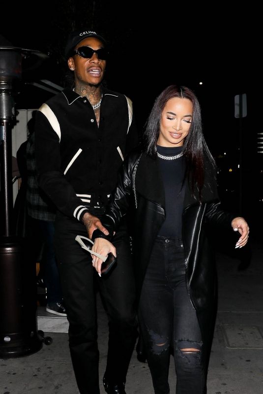 AIMEE AGUILAR and Wiz Khalifa Arrives at Nice Guy in West Hollywood 12/18/2022