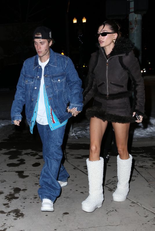 Hailey And Justin Bieber Night Out For Dinner With Friends In Aspen 12292022 Hawtcelebs