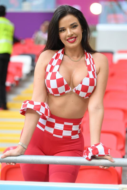 Ivana Knoll At Croatia Vs Belgium Game At 2022 World Cup In Qatar 12012022 Hawtcelebs 