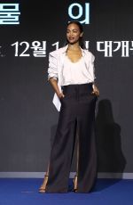 ZOE SALDANA at Avatar: The Way of the Water Press Conference in Seoul 12/09/2022