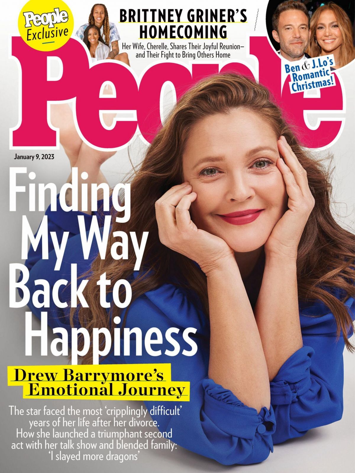 DREW BARRYMORE in People Magazine, January 2023 HawtCelebs