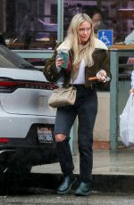 HILARY DUFF Gets Lunch to-go in Beverly Hills 01/04/2023