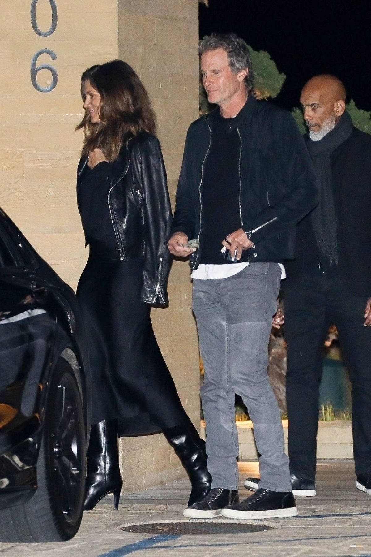 CINDY CRAWFORD and Rande Gerber Leaves Late Dinner with Friends at Nobu ...