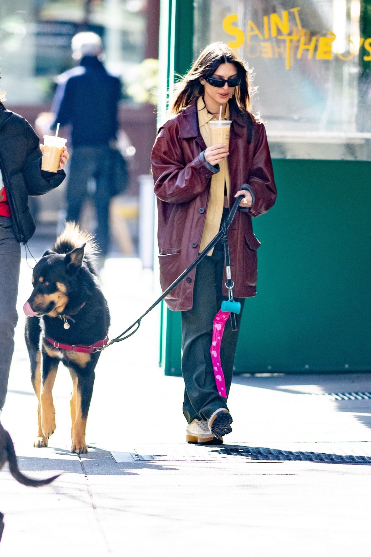 EMILY RATAJKOWSKI Out for Iced Coffee with Her Dog in New York 02/27 ...