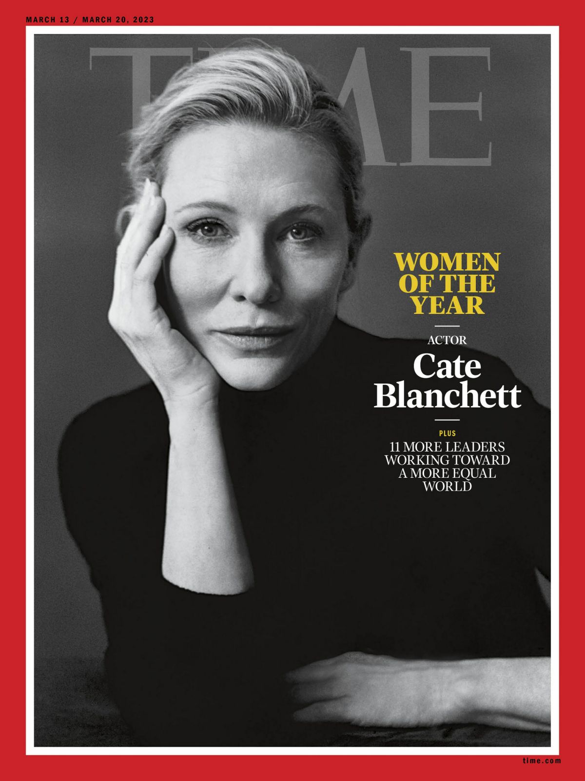 CATE BLANCHETT for Time Magazine Woman of the Year, March 2023