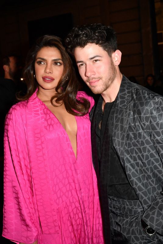 PRIYANKA CHOPRA and Nick Jonas Arrives at Valentino Womenswear Fall