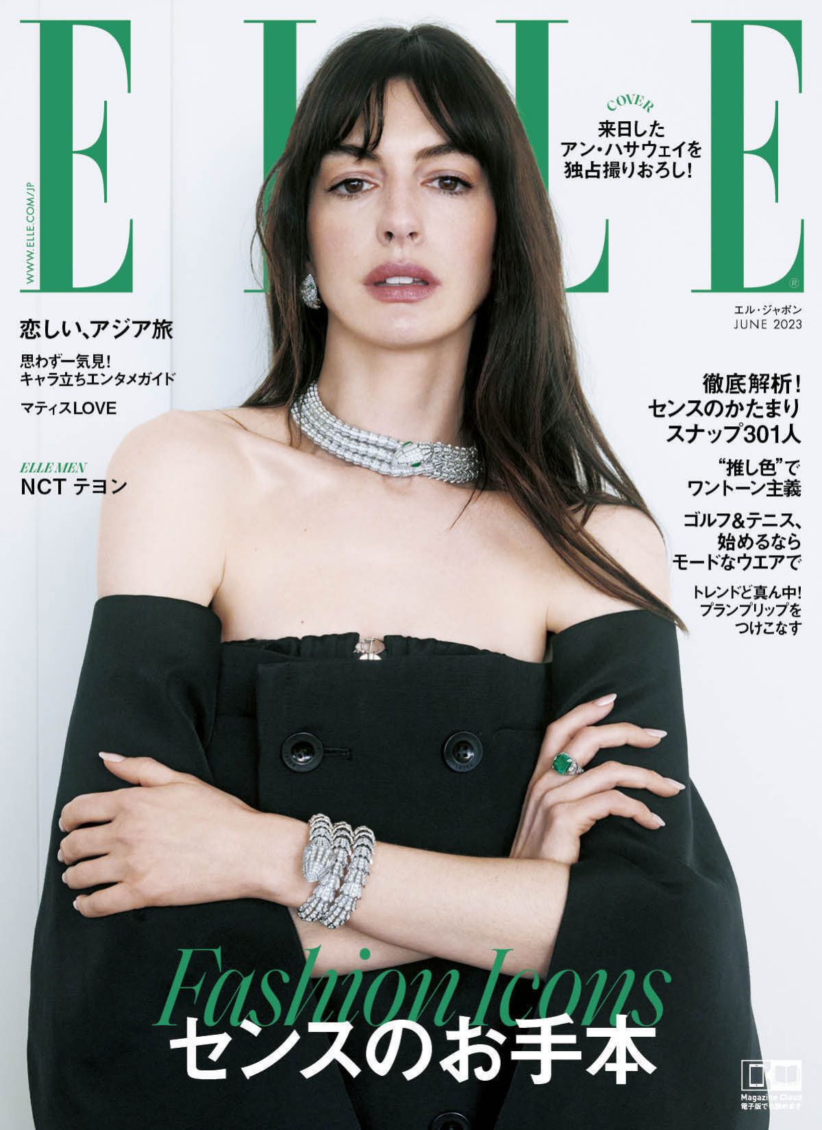 Anne Hathaway On The Cover Of Elle Magazine Japan June 2023 0 