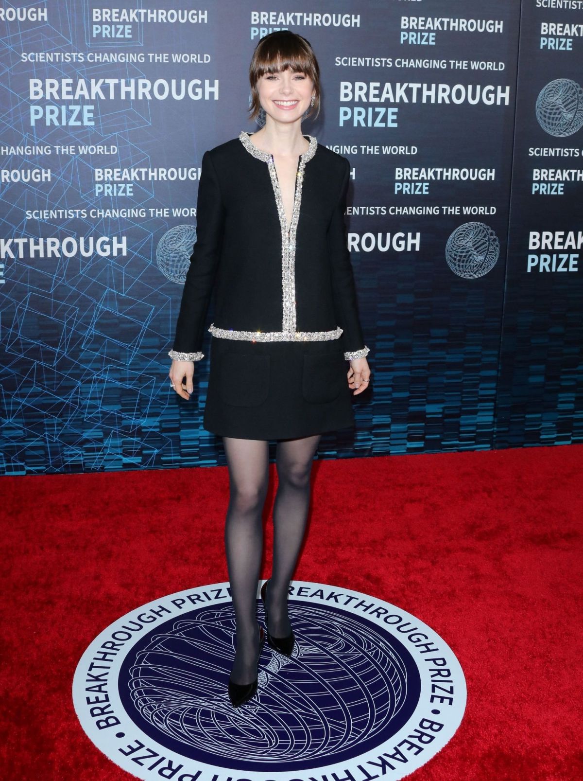 LILY COLLINS at 9th Annual Breakthrough Prize Ceremony in Los Angeles ...