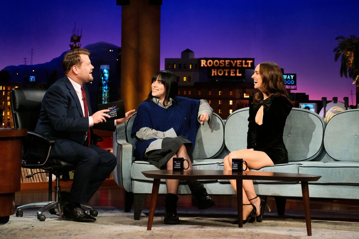 Natalie Portman And Billie Eilish At Late Late Show With James Corden 04252023 Hawtcelebs 