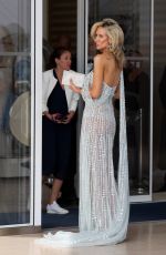 LADY VICTORIA HERVEY Leaves Hotel Martinez in Cannes 05/16/2023