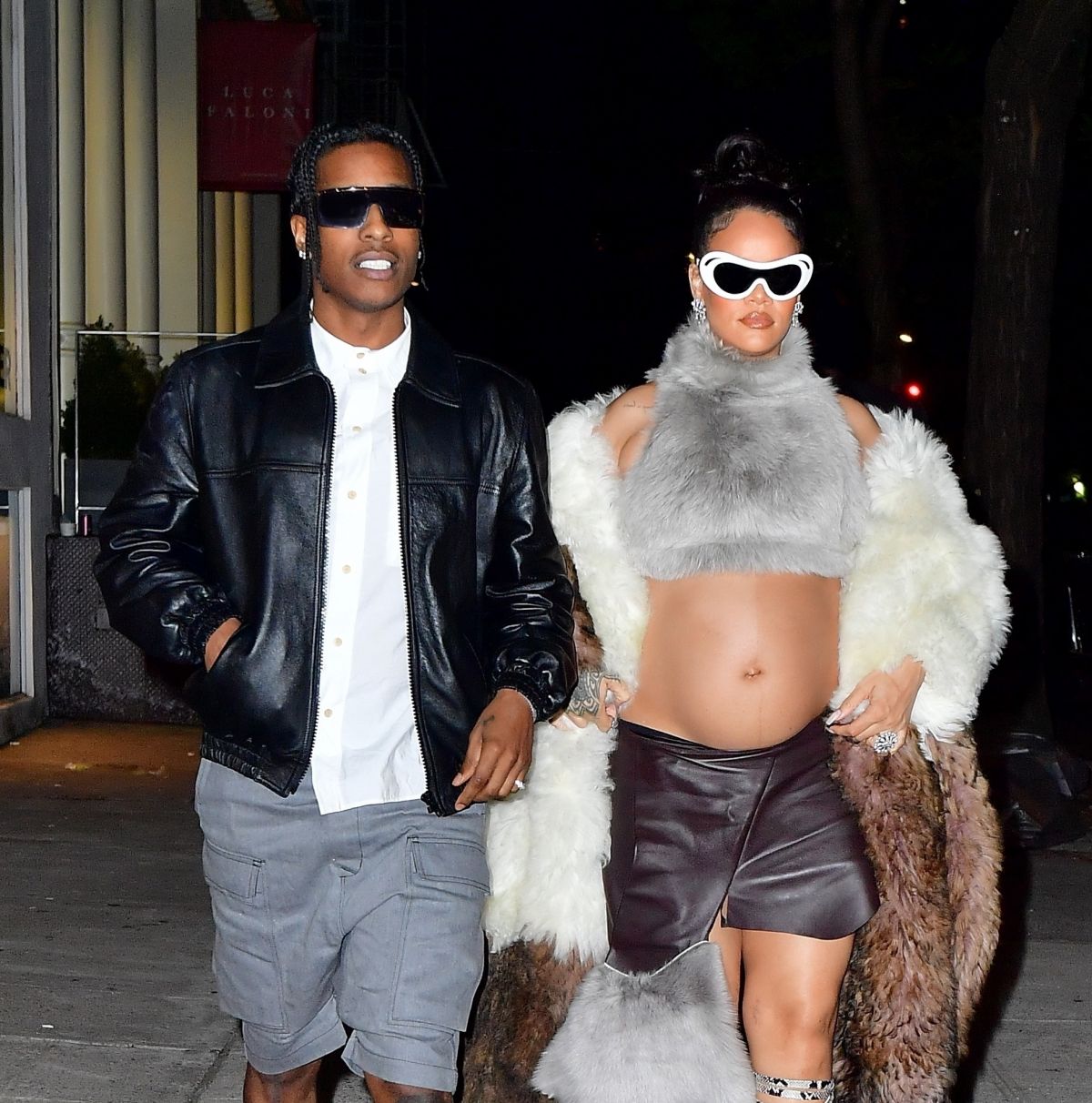 Pregnant RIHANNA and A$AP Rocky on a Date Night at Cipriani New York 05 ...