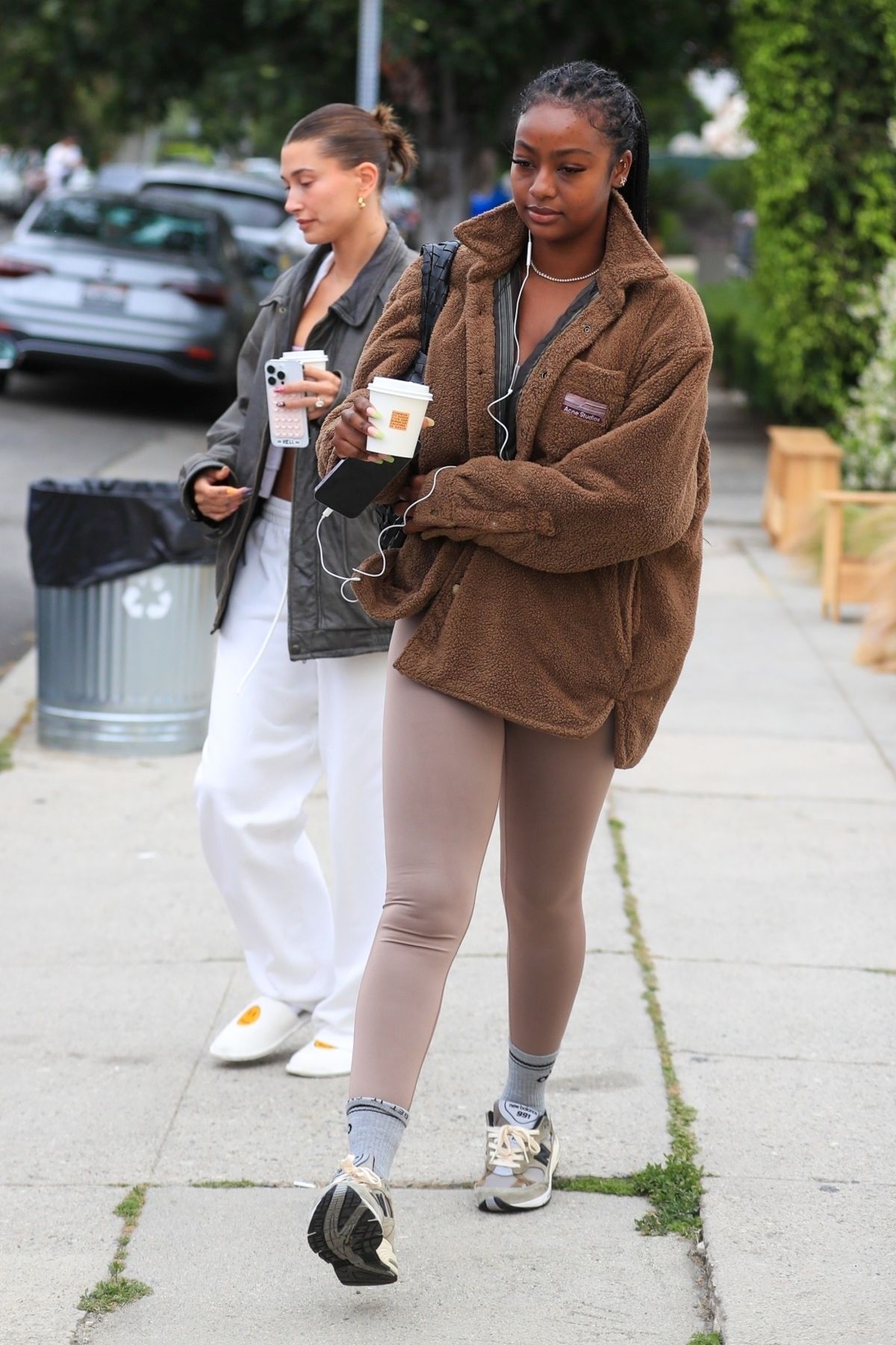 HAILEY BIEBER and JUSTINE SKYE Out for Coffee in West Hollywood 06/01 ...