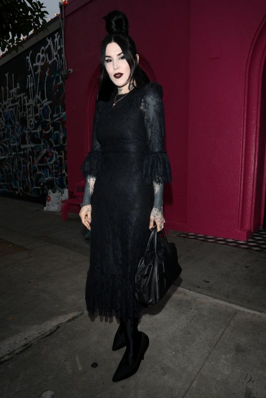 KAT VON D Out for Dinner at Craig’s in West Hollywood 06/15/2023