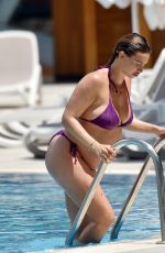 Pregnant FERNE MCCANN in Bikini at a Pool in Antalya 06/19/2023