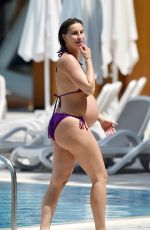 Pregnant FERNE MCCANN in Bikini at a Pool in Antalya 06/19/2023