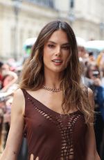 ALESSANDRA AMBROSIO Arrives at Jean Paul Gaultier Haute Couture Spring/Summer 23/24 Show at Paris Fashion Week 07/05/2023