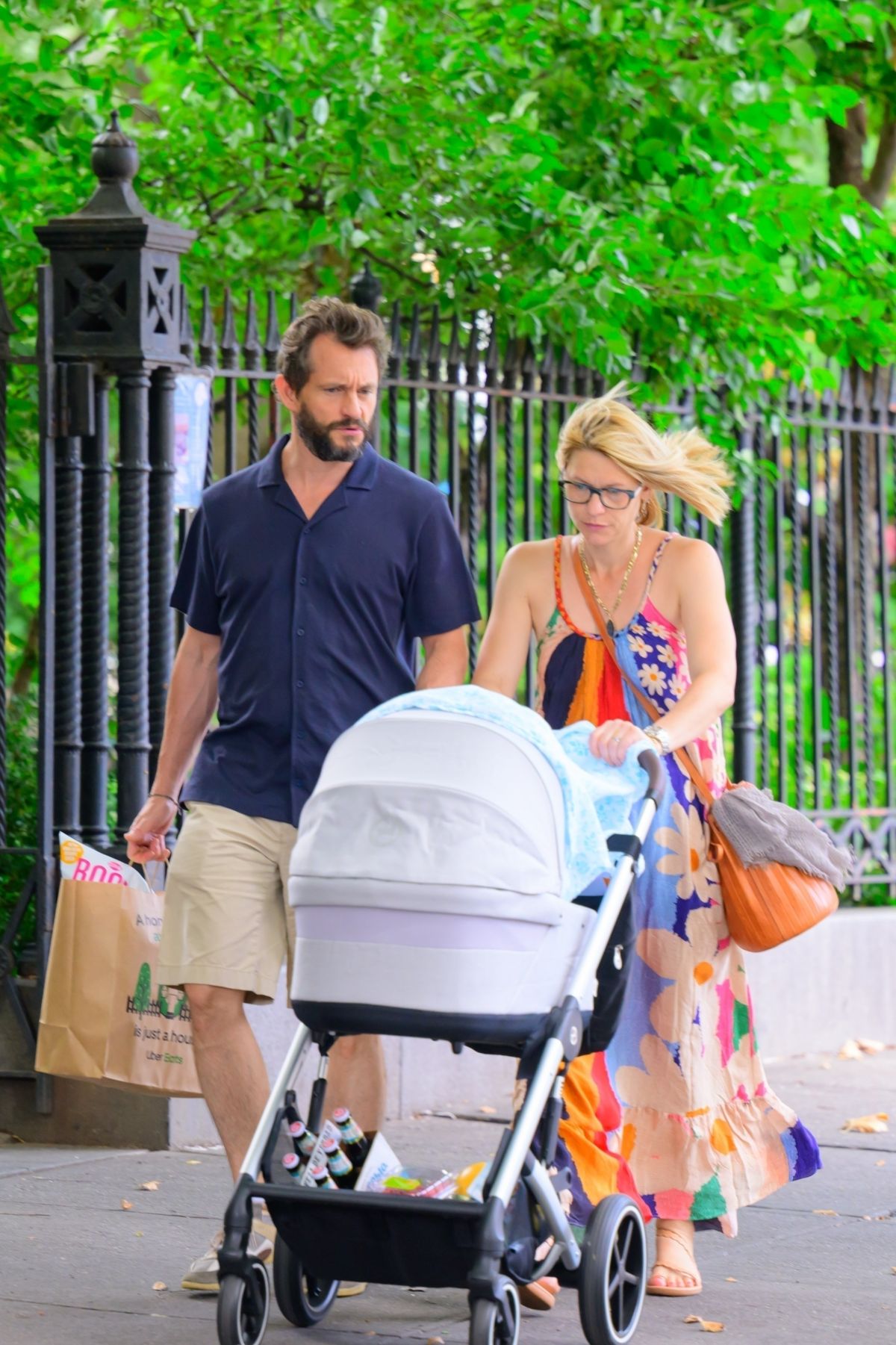 CLAIRE DANES and Hugh Dancy Out with Their Newborn in New York 07/10 ...