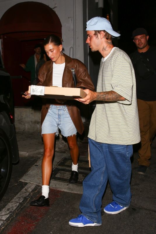 HAILEY and Justin BIEBER Leaves Funke Restaurant in Beverly Hills 07/27/2023
