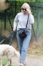 HOLLY WILLOGHBY Out with Her Dog Bailey in London 07/02/2023