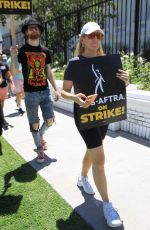 JUNE DIANE RAPHAEL Supports SAG-AFTRA Strike at Netflix in Hollywood 07/14/2023