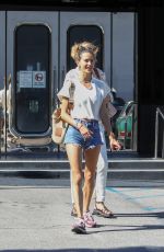ALESSANDRA AMBROSIO in Denim Shorts Out in Beverly Hills 08/29/2023