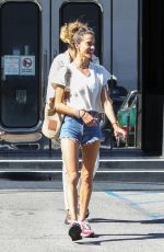 ALESSANDRA AMBROSIO in Denim Shorts Out in Beverly Hills 08/29/2023