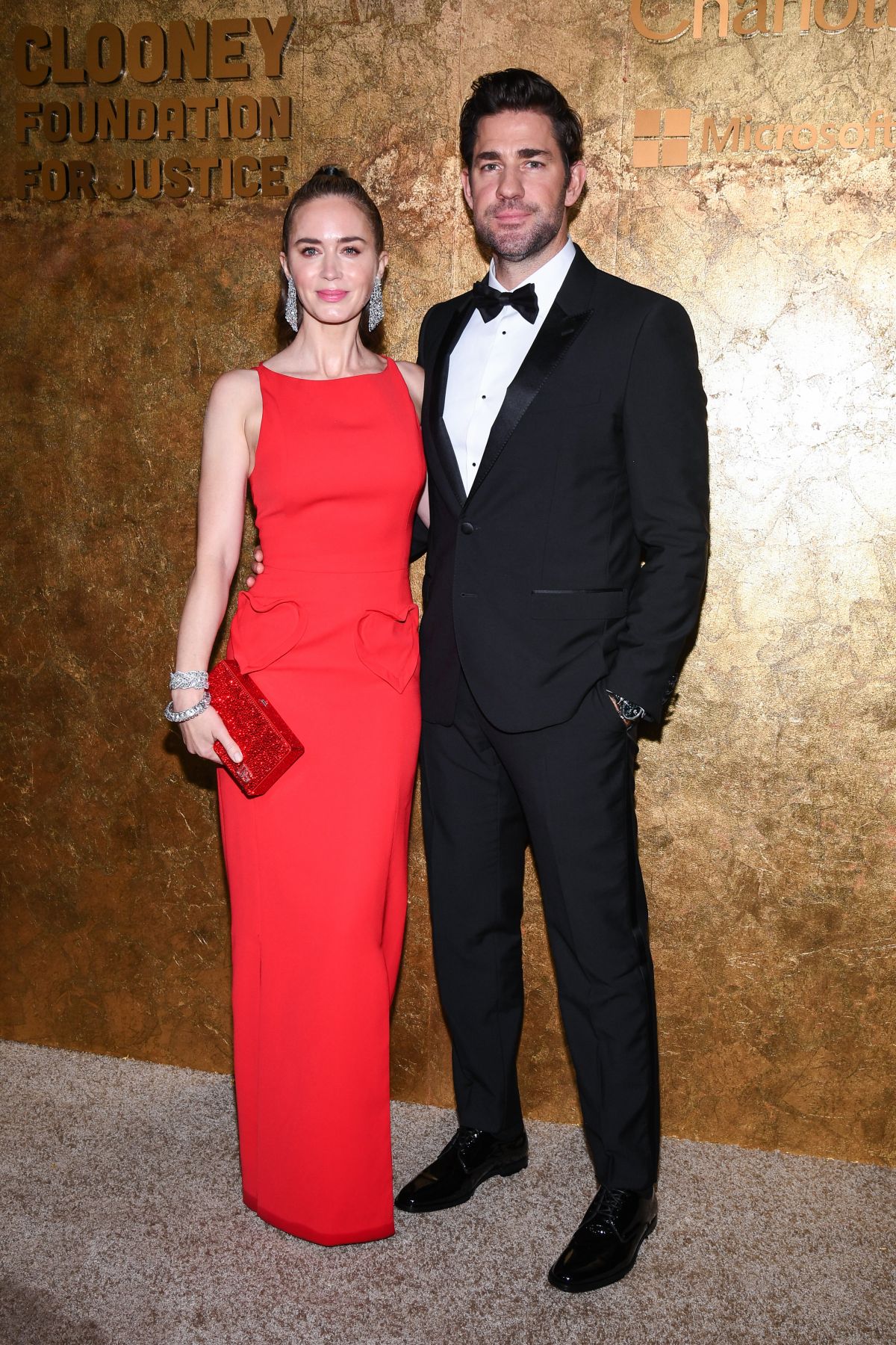 EMILY BLUNT and John Krasinski at Clooney Foundation for Justice’s The ...