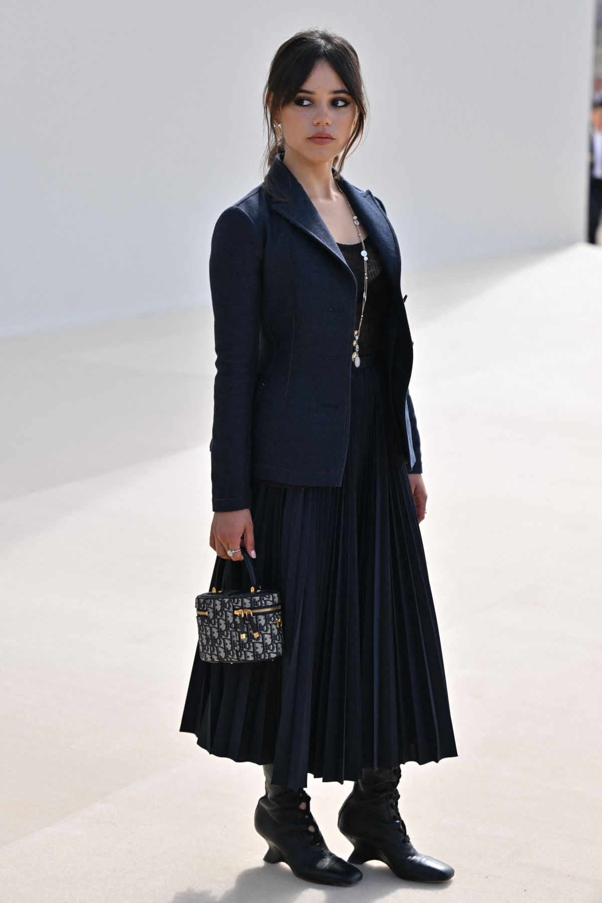 JENNA ORTEGA Arrives at Christian Dior Spring/Summer 2024 Fashion Show