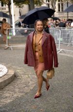 PAOLA LOCATELLI Arrives at Miu Miu Womenswear Spring/Summer 2024 Show at Paris Fashion Week 10/03/2023