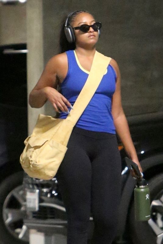 SASHA OBAMA Leaves a Gym in Los Angeles 10/05/2023