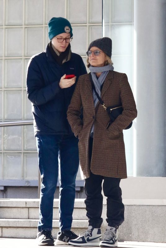 JODIE FOSTER Out with Her Son Kit in West Village Neighborhood 11/25/2023