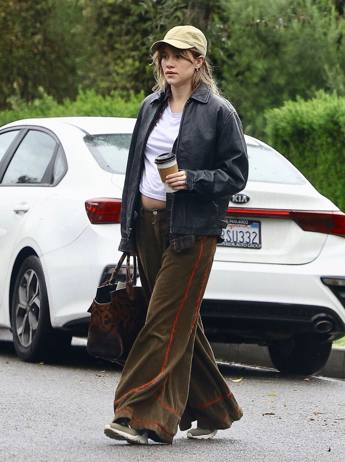 Pregnant SUKI WATERHOUSE Out Visiting a Friend in Los Angeles 11/15 ...