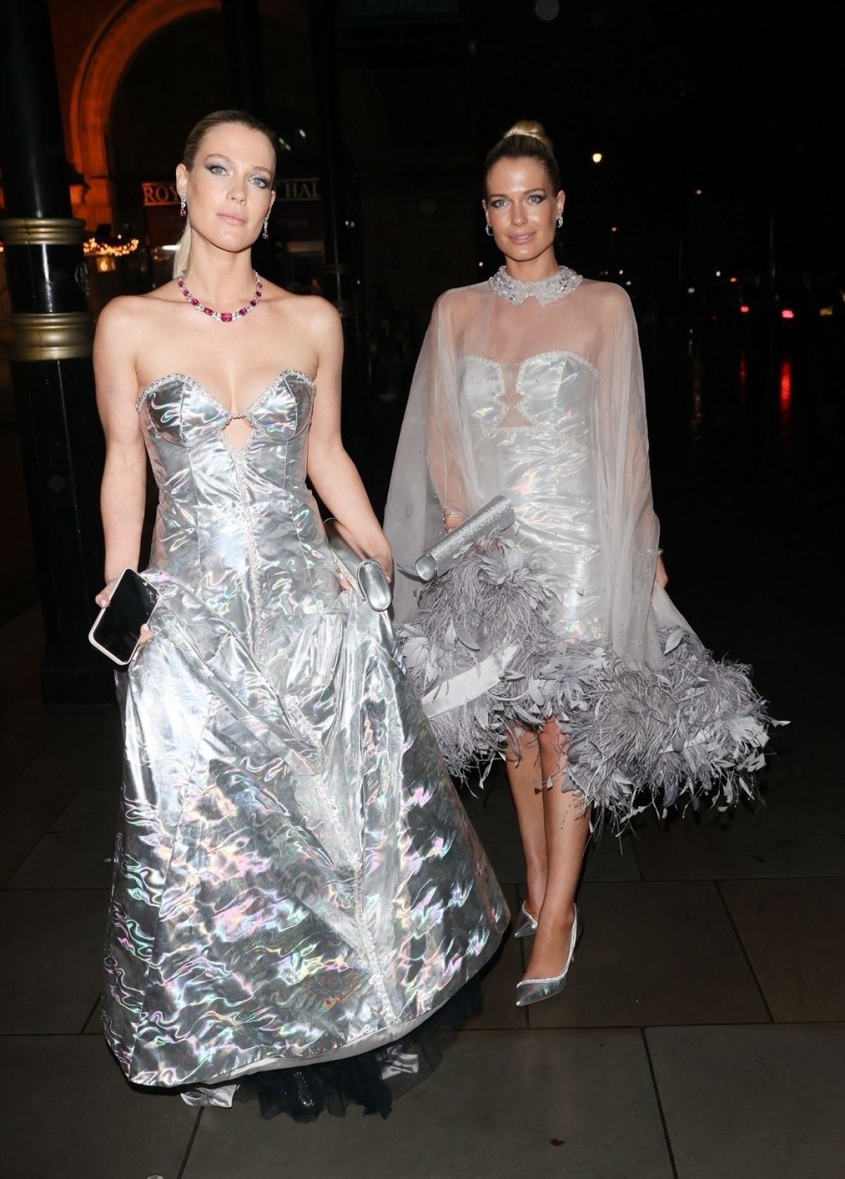 AMELIA and ELIZA SPENCER Leaves Fashion Awards in London 12/04/2023 ...