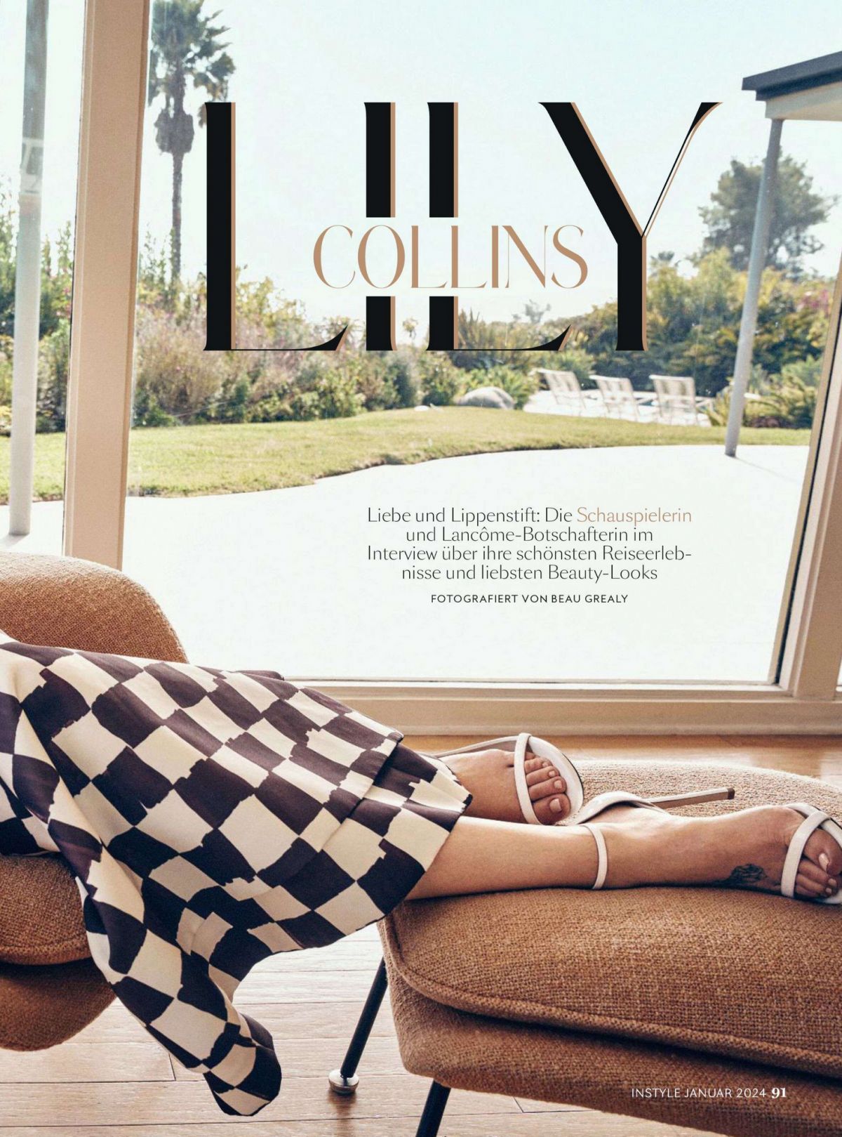 LILY COLLINS in Instyle Germany, January 2024 – HawtCelebs