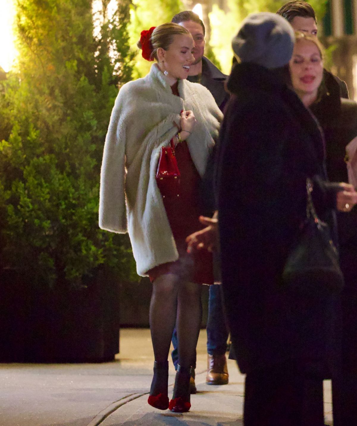 SCARLETT JOHANSSON Arrives to Hosts a Christmas Party in New York 12/21 ...