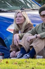 KIRSTEN DUNST and Jesse Plemons Watching Their Sons Play Soccer in Los Angeles 01/16/2024
