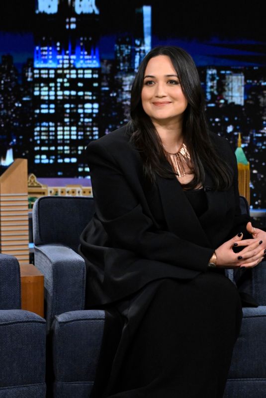 LILY GLADSTONE at Tonight Show Starring Jimmy Fallon in New York 01/11/2024