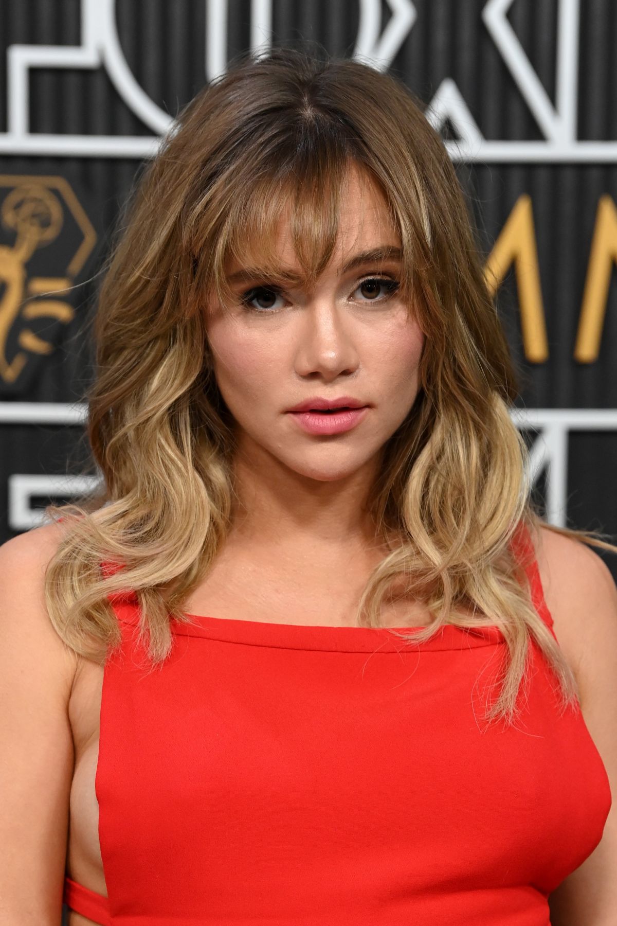 Pregnant SUKI WATERHOUSE at 75th Primetime Emmy Awards in Los Angeles ...