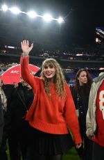 TAYLOR SWIFT and Travis Kelce atKansas City Chiefs v Baltimore Ravens AFC Championship Game in Baltimore 01/28/2024