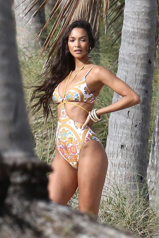 LAIS RIBEIRO in Bikinis at a Photoshoot on the Beach in Miami