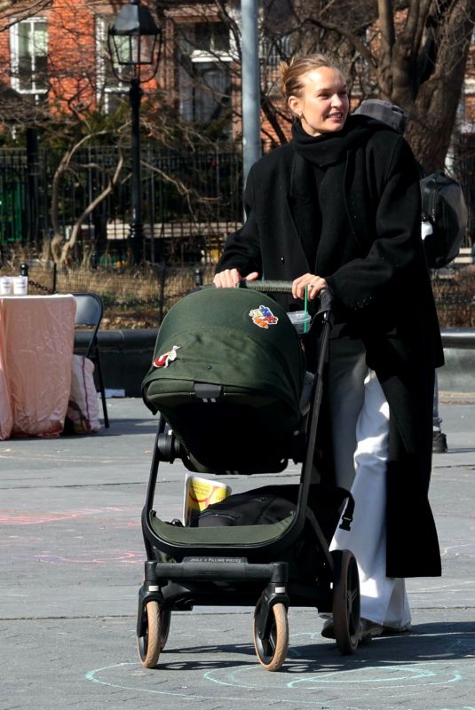 JOSEPHINE SKRIVER on a Stroller Stroll in New York 03/01/2024