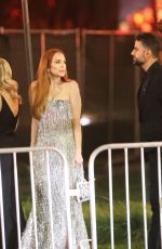 LINDSAY LOHAN and Bader Shammas Leaves Vanity Fair Oscars Party in Beverly Hills 03/10/2024