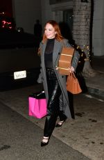 LINDSAY LOHAN Leaves Dinner at Mr. Chow in Beverly Hills 03/09/2024