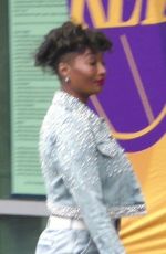 MEGAN THEE STALLION Arrives at Lakers Game at the Crypto.com Arena in Los Angeles 04/25/2024
