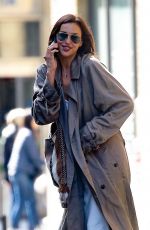 IRINA SHAYK Out Chats on Phone in New York 04/30/2024